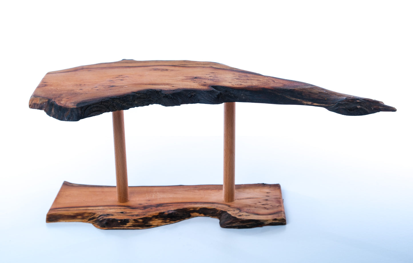 Elm plant stand with natural edge. Waney edge plant stand.