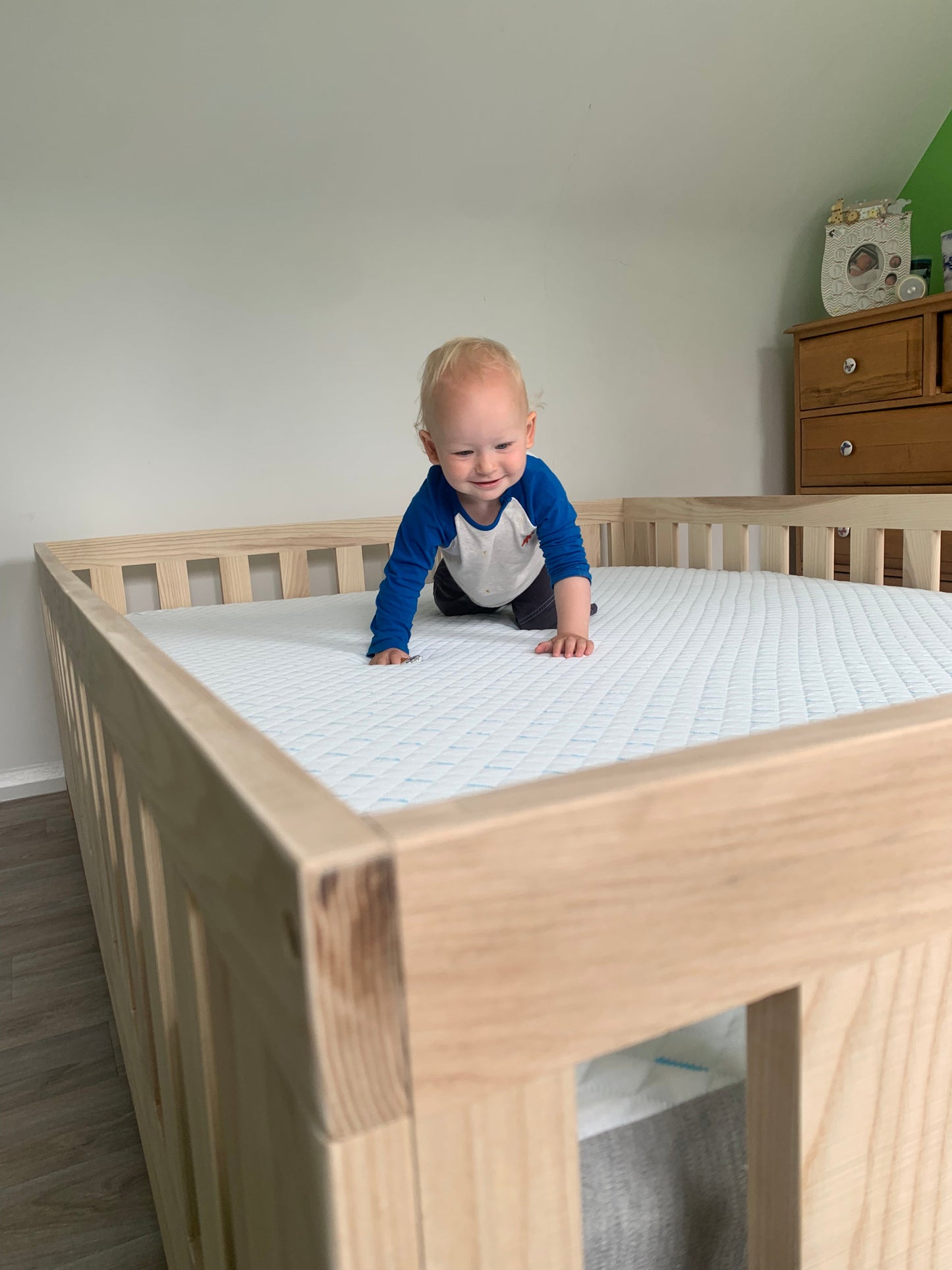 Deposit on a Montessori bed in beech | toddler floor bed | kids bed frame | co-sleeping bed. Made To Order To Your Specification