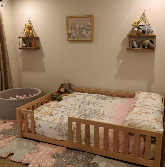 Deposit on a Montessori bed in beech | toddler floor bed | kids bed frame | co-sleeping bed.  Made To Order To Your Specification