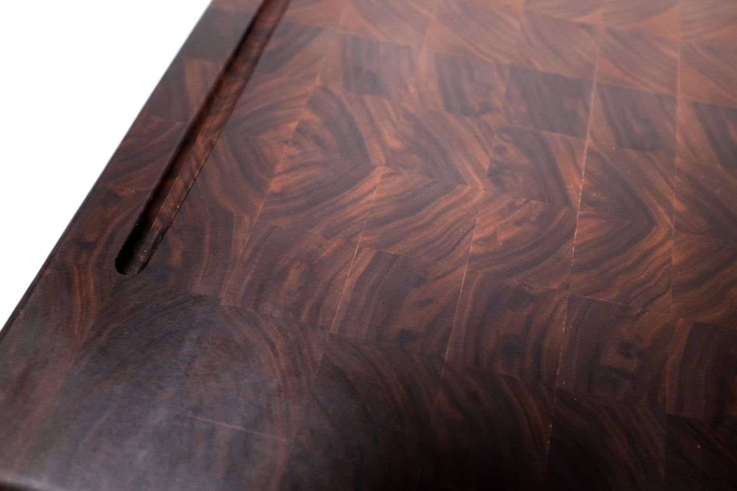 End grain butchers block, black walnut.
