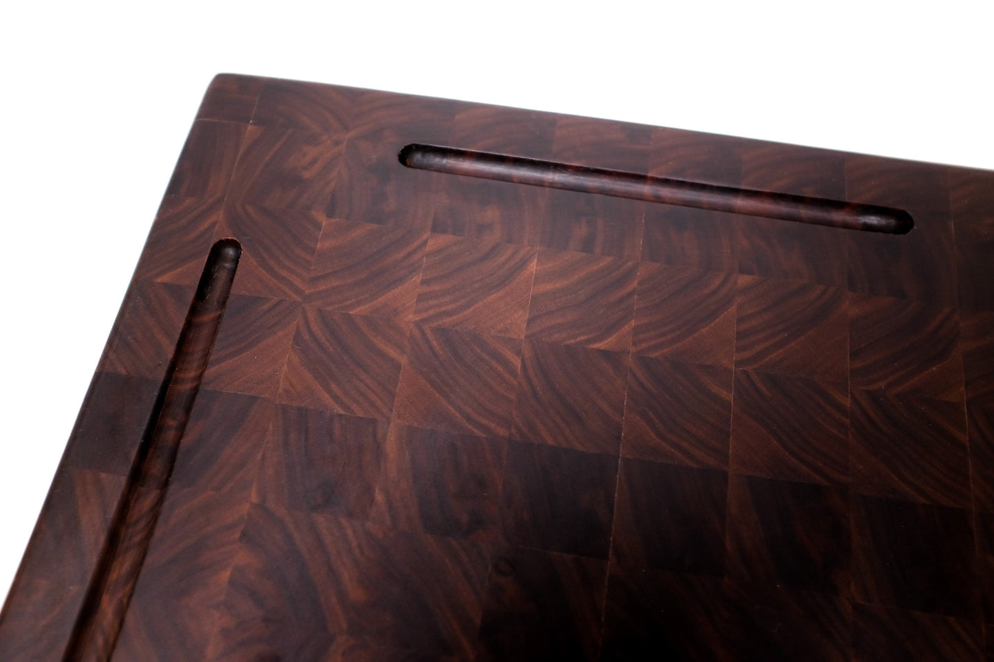 End grain butchers block, black walnut.