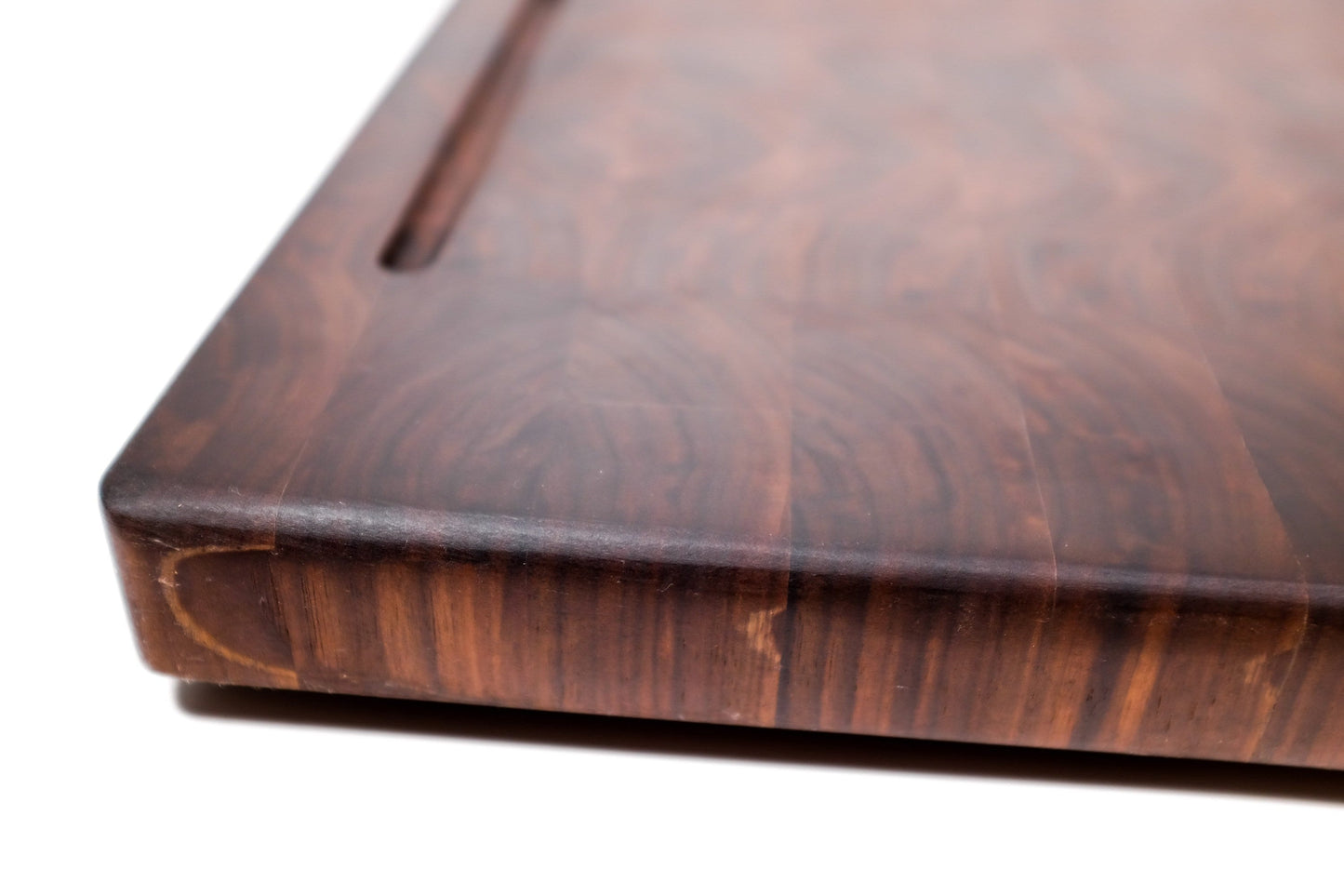 End grain butchers block, black walnut.