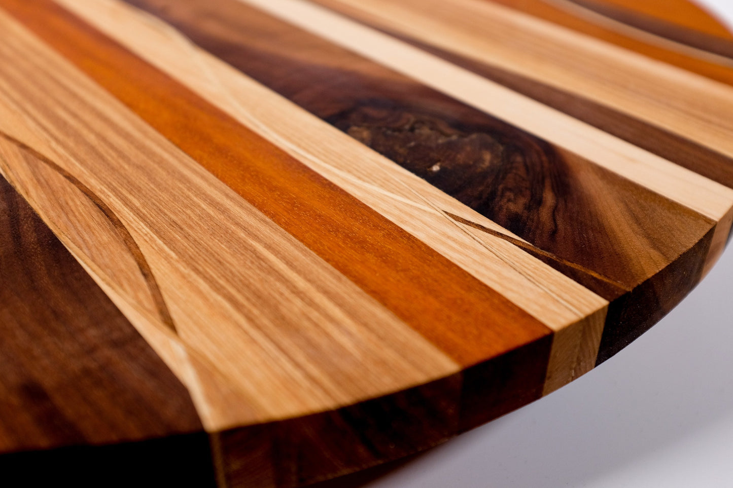 Wood blend charcuterie board, lazy Susan, cutting and chopping board, serving platter and cheese board.