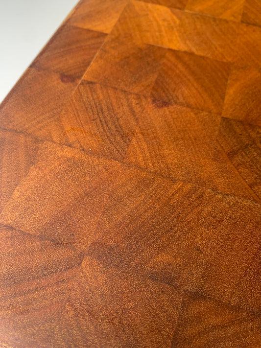 Personalised end grain butchers block, rare Nigerian Utile. Cutting board, charcuterie board, chopping board, serving platter