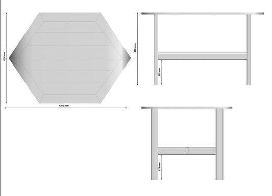 Garden table for gazebo